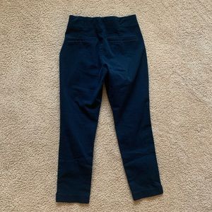 Old Navy Navy High-Waisted Side Zip Ankle Pants